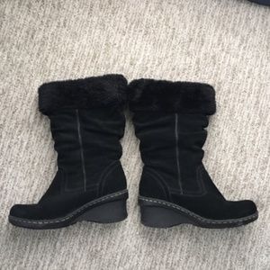 BareTraps Cassine black suede winter boots sz 8 M
